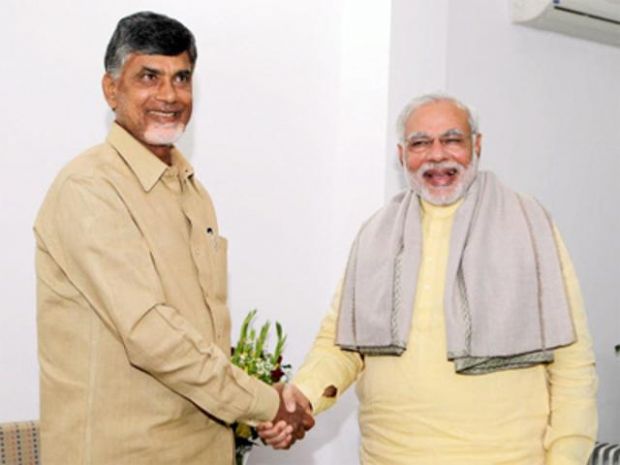 TDP chief Chandrababu Naidu (left) and BJP's prime ministerial candidate Narendra Modi. (Photo: DC) TDP chief Chandrababu Naidu (left) and BJP's prime ministerial candidate Narendra Modi. (Photo: DC)